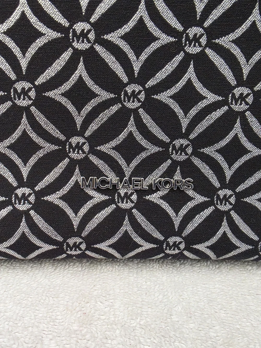 Michael Kors Mirella Black & Silver Geometric Tote